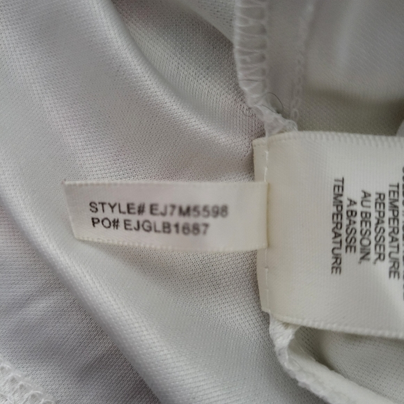 Eliza J Striped Geometric Dress Black White Gray Fuscia Size 8 - Picture 9 of 9